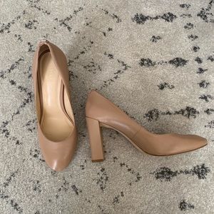 Ivanka Trump Filipa Round Toe Nude Block Heel